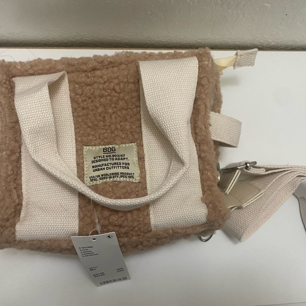 BDG Serena Sherpa Mini Tote Bag